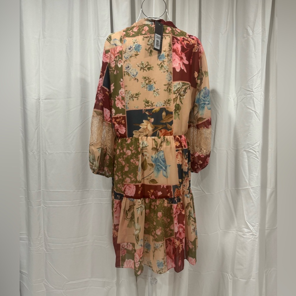 Sachin + Babi Moyer Floral Patchwork Mini Dress - Picture 2 of 16